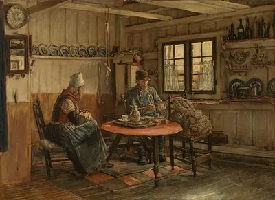Интерьер в Маркене by Ксавье Меллери, 1878 — digital art print download