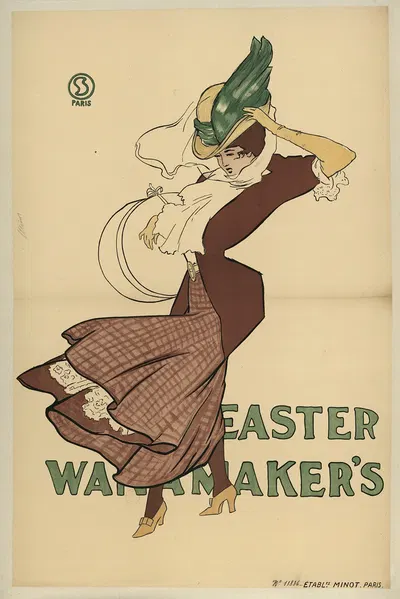 Easter Wanamaker's by Etablissements Minot, 1908 — digital art print download