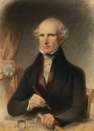 Self Portrait by James Barton Longacre, c. 1845 — digital art print download