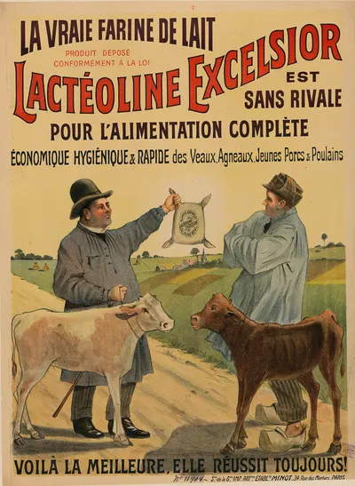 La vraie farine de lait (…), lactéoline Excelsior est sans rivale pour l'alimentation complète by Etablissements Minot,…