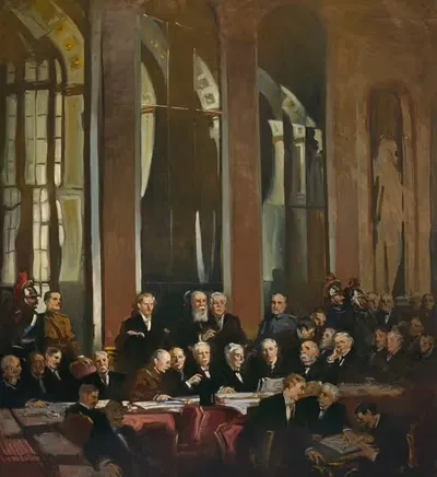 Подписание Версальского договора, 1919 by Джон Кристен Йохансен, 1919 — digital art print download
