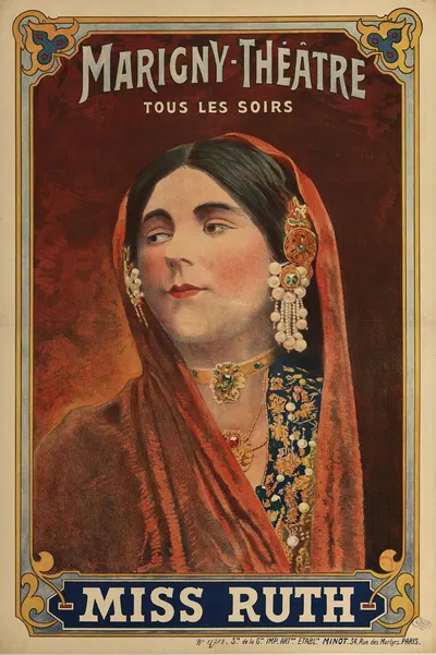 Marigny-Théatre, Miss Ruth by Etablissements Minot, 1908 — digital art print download