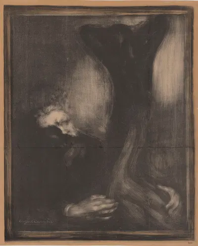 Rodin sculptant by Южен Каррьер, 1900 — digital art print download