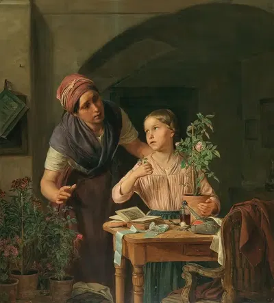 Die welke Rosenknopse by Rosalia Amon, 1847 — digital art print download