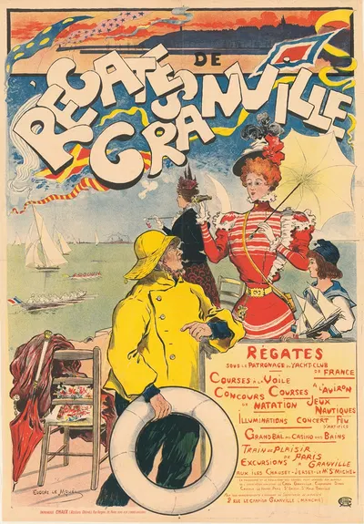 Régates de Granville by Eugène Le Mouel, 1904 — digital art print download