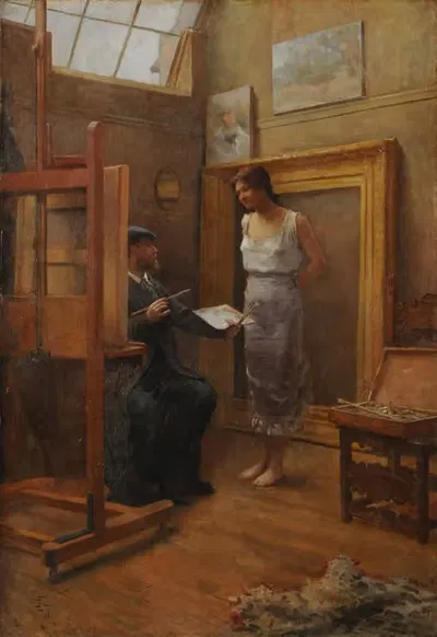 В мастерской by Эдуардо Сивори, 1891 — digital art print download