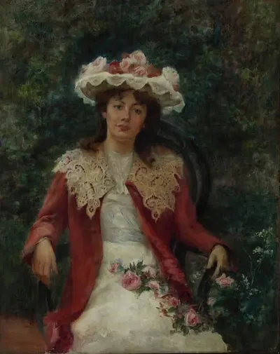 В саду by Эрнесто де ла Каркова, 1902 — digital art print download