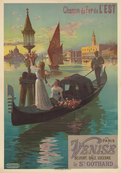 Chemin de Fer de l'Est. De Paris à Venise, par Belfort, Bâle, Lucerne et le St Gothard by Фредерик Уго д’Алези, 1898 —…