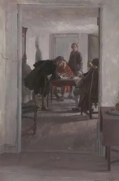 В старом таверне Роли by Говард Пайл, 1896 — digital art print download