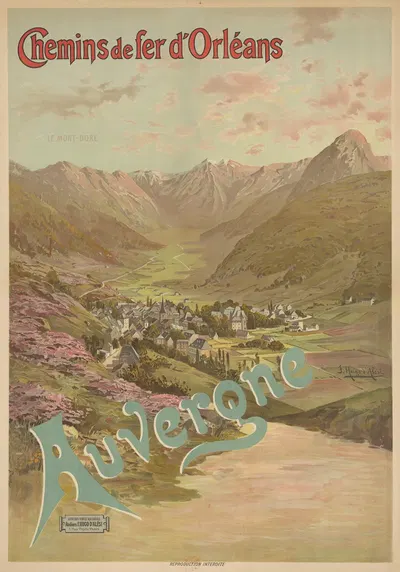 Chemins de Fer d'Orléans. Auvergne. Le Mont-Dore by Фредерик Уго д’Алези, 1898 — digital art print download