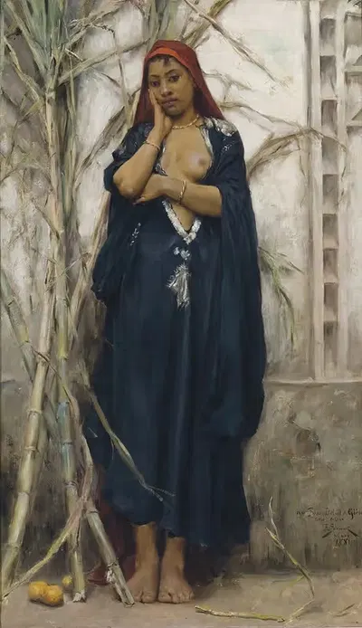В саду by Юлий Лебланк Стюарт, 1881 — digital art print download