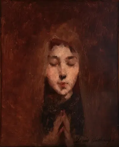 Молодой человек, молящийся by Луи Дешам — digital art print download