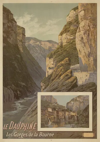 Le Dauphiné. Les Gorges de La Bourne by Фредерик Уго д’Алези, 1898 — digital art print download