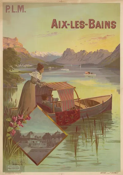 P. L. M. Aix les Bains by Фредерик Уго д’Алези, 1897 — digital art print download
