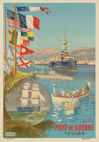 Port de guerre. Toulon by Фредерик Уго д’Алези, 1901 — digital art print download