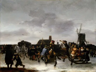 Сцена катания на коньках by Эгберт ван дер Поэль, 1656 — digital art print download