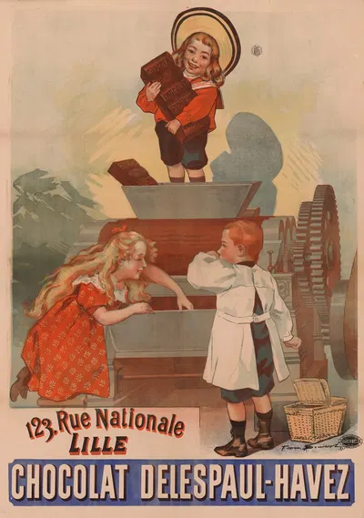 Chocolat Delespaul-Havez. 13 rue nationale, Lille by Фирмин Буйссе, 1892 — digital art print download