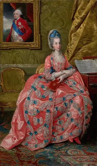 Портрет архидюхини Марии Амалии Австрийской, герцогини Пармы by Иоганн Иосиф Зоффани — digital art print download