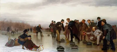Кёрлинг; шотландская игра в Центральном парке by Джон Джордж Браун, 1862 — digital art print download