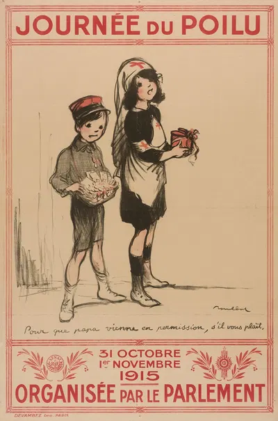 Pour que papa vienne en permission, s'il vous plaît by Франсиск Пульбо, 1915 — digital art print download