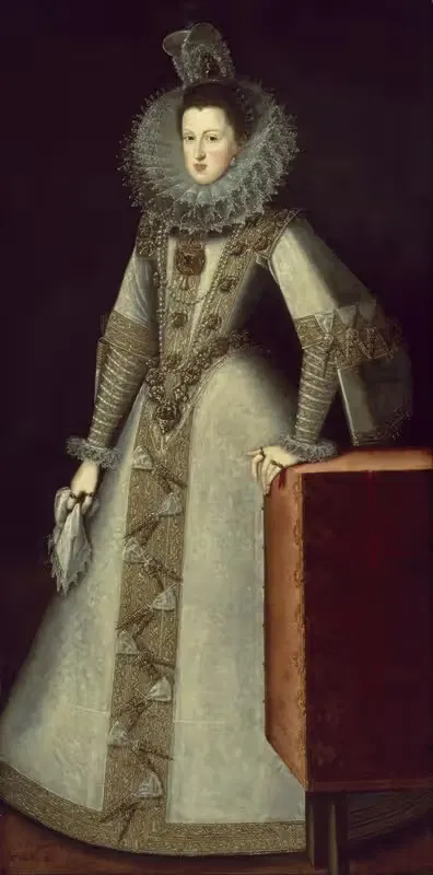 Portrait of Margaret of Austria (1584-1611), Queen of Spain by Juan Pantoja de la Cruz, 1584-1611 — digital art print…