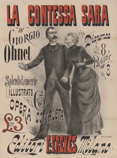 La Contessa Sara di Giorgio Ohnet by Fratelli Treves, 1870-1890 — digital art print download