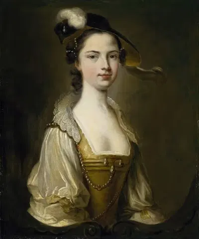 Портрет дамы by Томас Хадсон, 1720-1779 — digital art print download