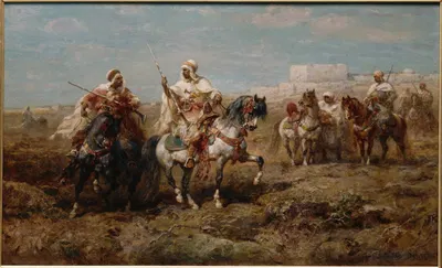 Арабы на лошадях by Адольф Шрайер — digital art print download