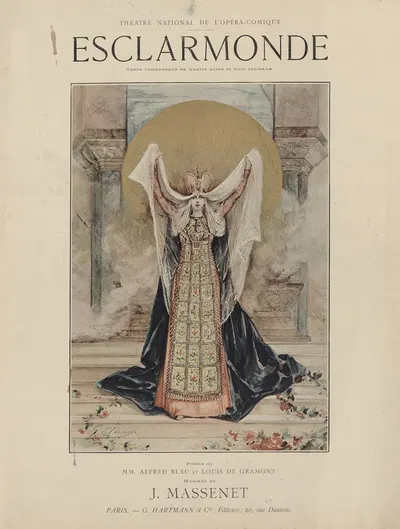 Esclarmonde, de J. Massenet, au Théâtre national de l'Opéra-Comique by Georges Jules Victor Clairin, 1889 — digital art…