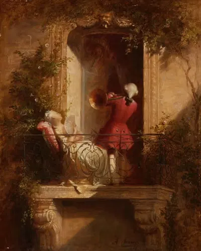 Le concert by Auguste Serrure, 1853 — digital art print download