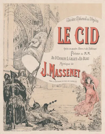 Jules Massenet's Le Cid by Жорж Жюль Виктор Клерен, 1886 — digital art print download