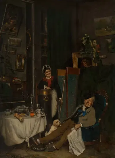 Студия by Шарль-Огюст Корбино, 1880 — digital art print download