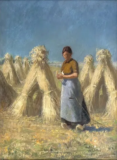 Крестьянка с колосьями by Шарль Лесаар, 1910 — digital art print download