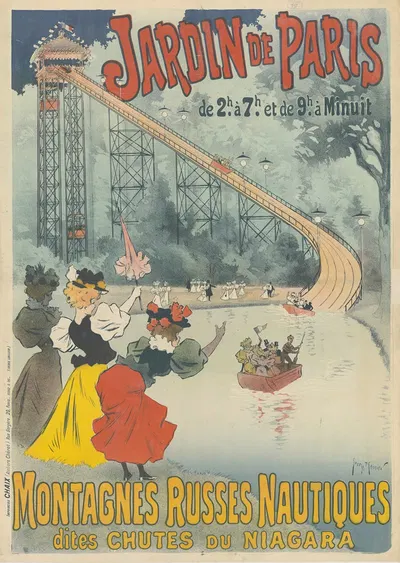 Jardin de Paris. Montagnes russes nautiques by Жорж Мёнье, 1895 — digital art print download