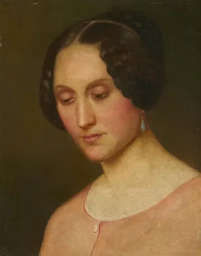 Портрет жены художника by Дионис Гантер, 1837 — digital art print download