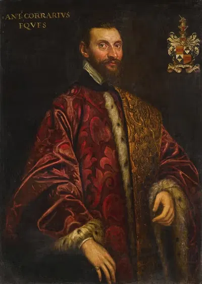 Portrait of a Venetian Senator, possibly Marc Antonio Correr by Domenico Tintoretto — digital art print download