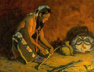Winding the Bow by Eanger Irving Couse — digital art print download