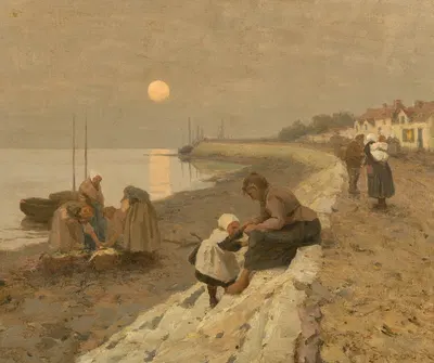 The Quai at Étaples by Eanger Irving Couse, 1902 — digital art print download