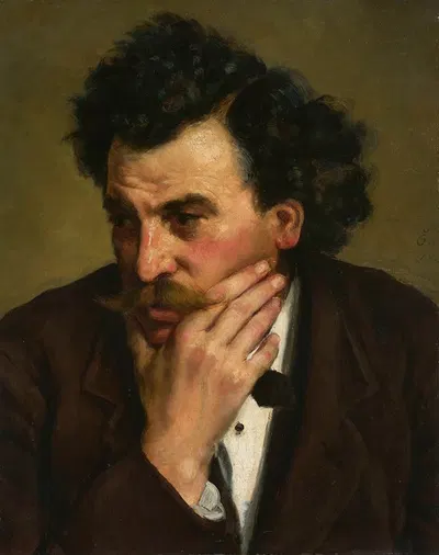 Male Portrait by Ernst Hänßler, 1878 — digital art print download