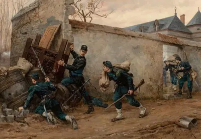Attaque imprévue by Etienne-Prosper Berne-Bellecour, 1888 — digital art print download