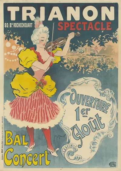 Trianon, 80 Bd Rochechouart. Spectacle. Bal. Concert by Жорж Мёнье, 1897 — digital art print download