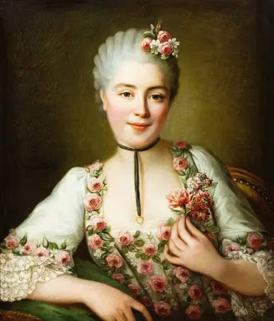 Портрет дамы, которую называют мадемуазель Доре by Франсуа-Юбер Друа, 1765 — digital art print download