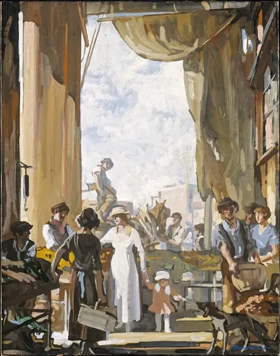 The Old Market, Cleveland by Frank Wilcox, 1920 — digital art print download