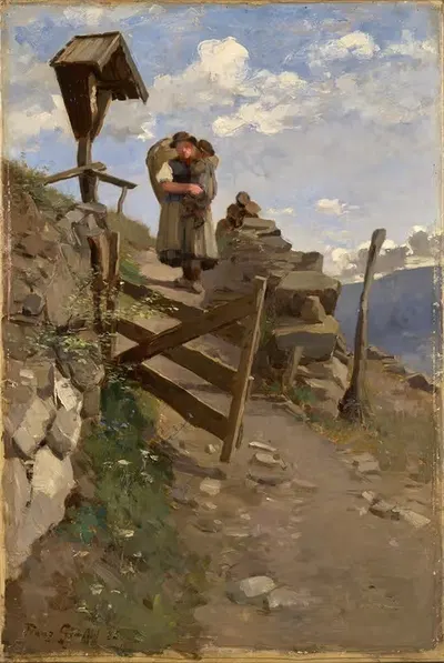 По пути домой by Франц Ксавер Грэссель, 1885 — digital art print download