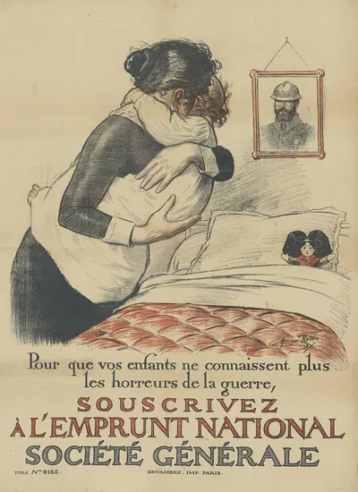 Pour que vos enfants. souscrivez à l'emprunt national Société Générale by Жорж Редон, 1917 — digital art print download