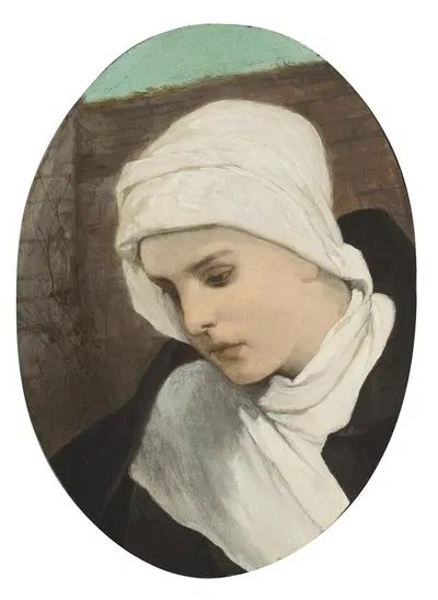 Studienkopf VI by Gabriel von Max, 1880 — digital art print download