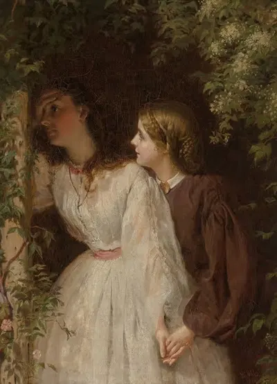 Утешение сестры by Джордж Элгар Хикс, 1864 — digital art print download