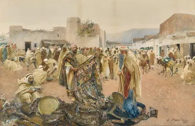 The Market Place by Gustavo Simoni, 1901 — digital art print download