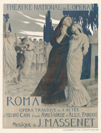 Théâtre National de l'Opéra. Roma. Opéra tragique en 5 actes d'Henri Cain, d'après Rome vaincue d'Alex Parodi by Georges…