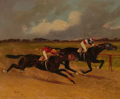 James B. Brady’s Accountant, Winning the Realization Stakes by Henry Stull, 1906 — digital art print download